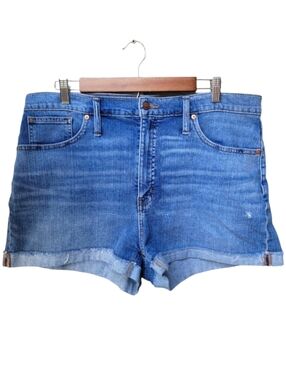 Madewell High-Rise Cuffed Denim Shorts Size 32